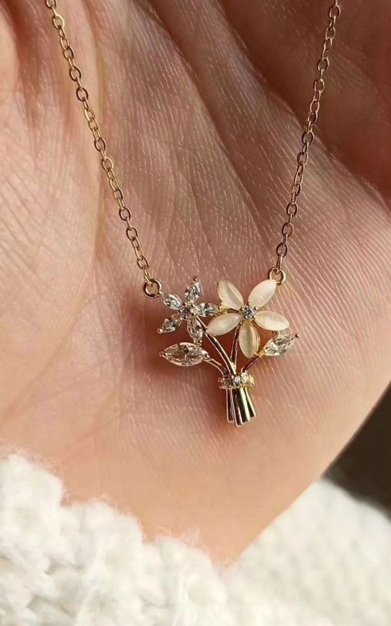 Flower Bouquet Necklace