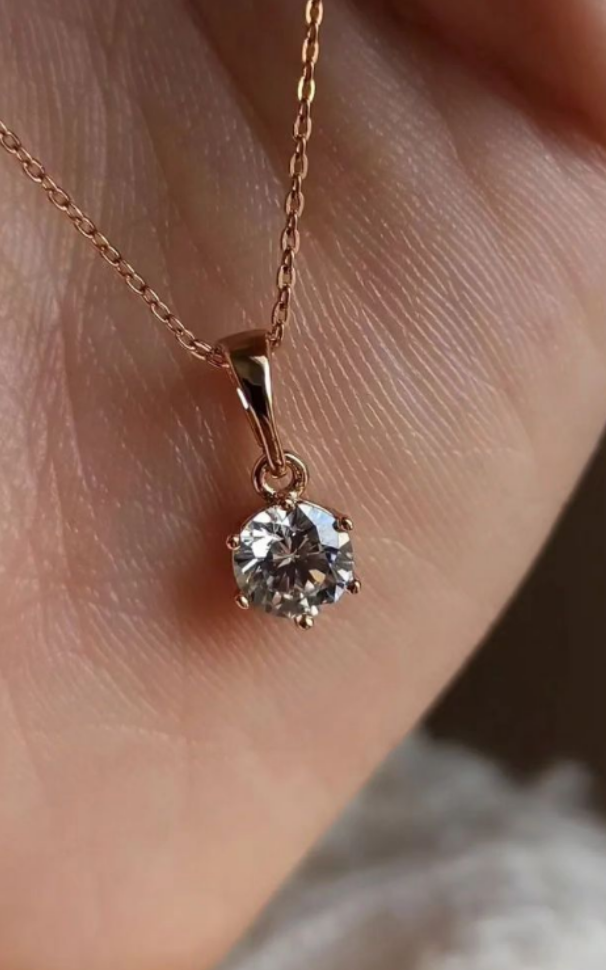 1ct Solitaire Necklace