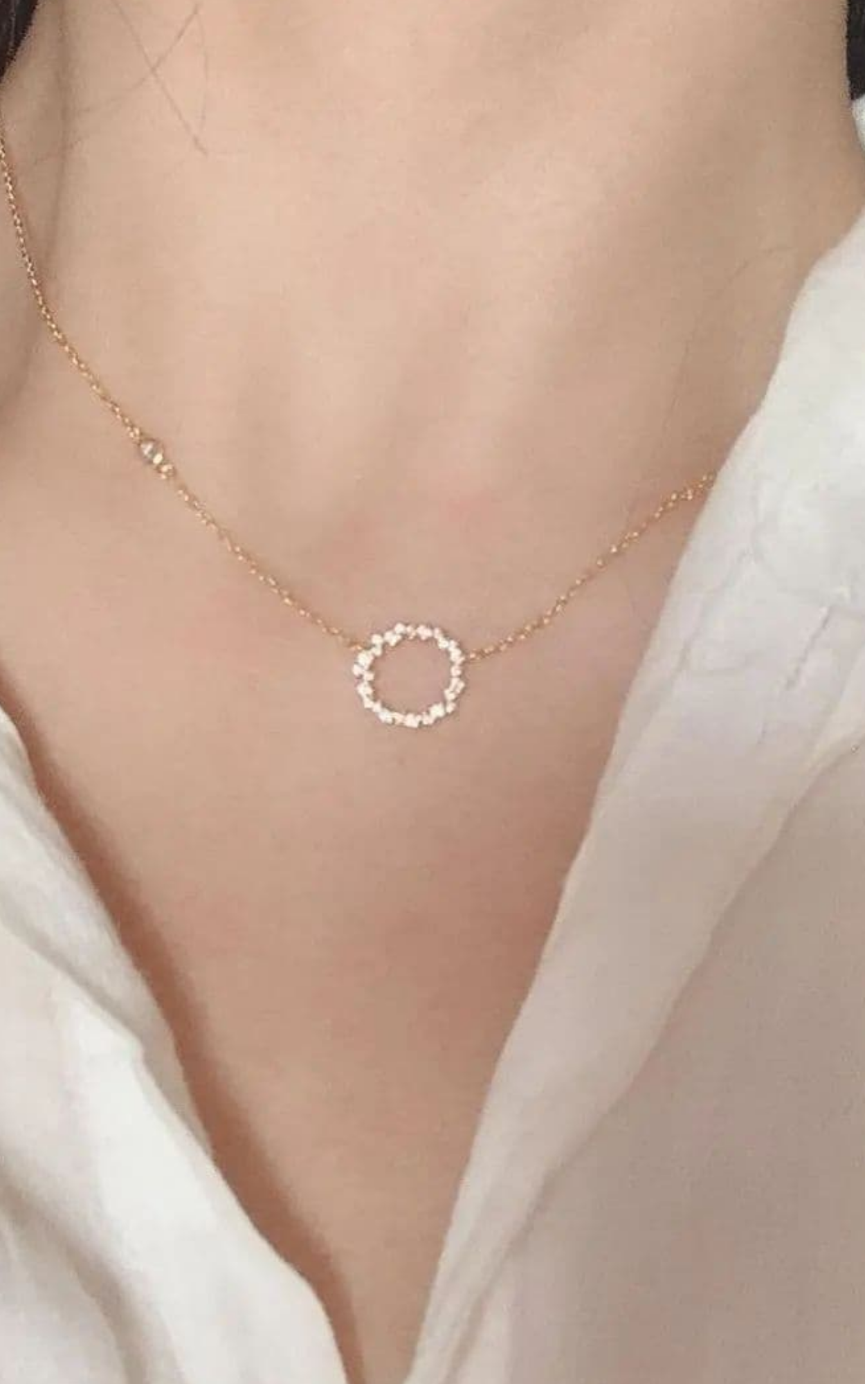 Round diamond Necklace