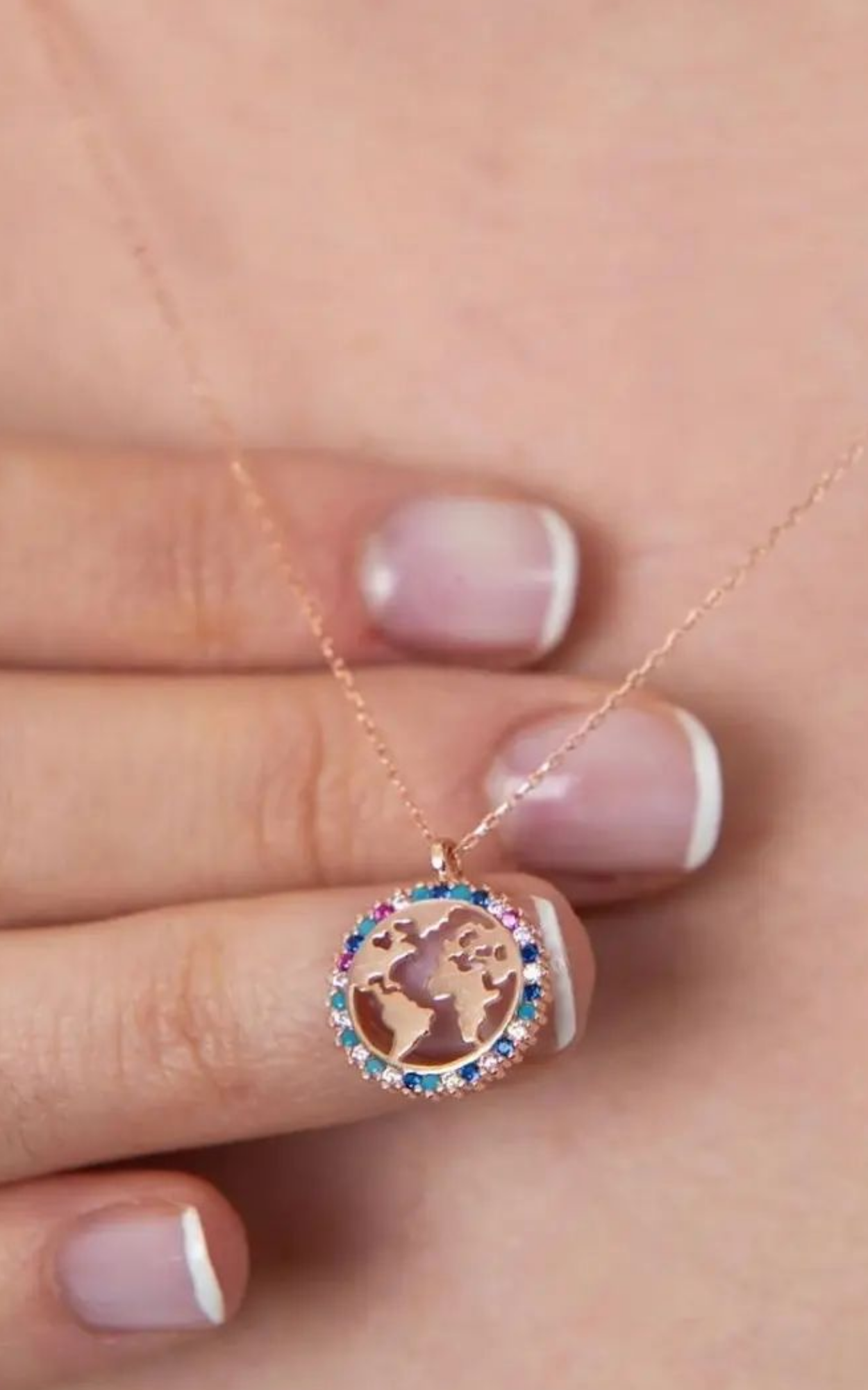 World Map Necklace