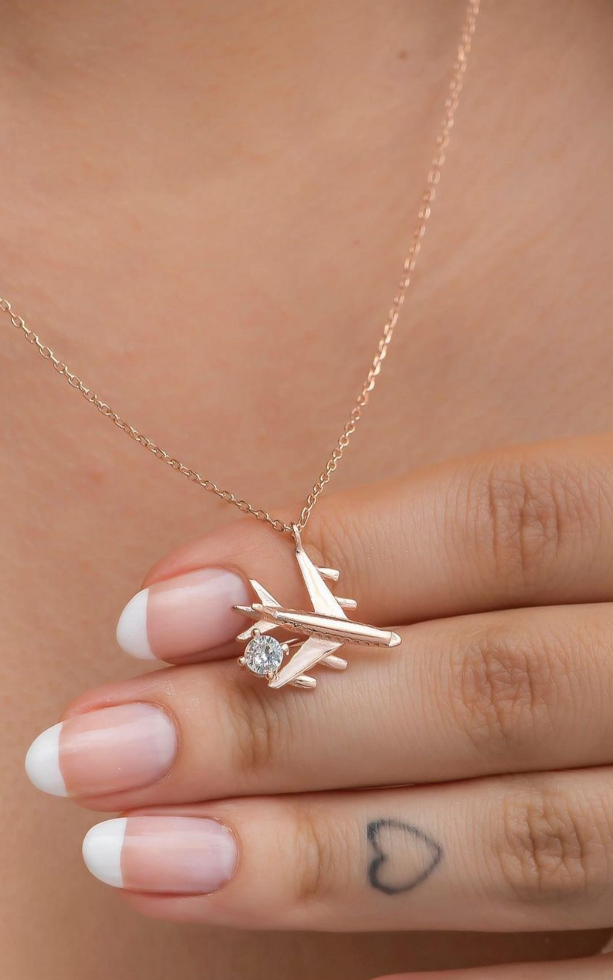 Solitaire Aircraft Necklace