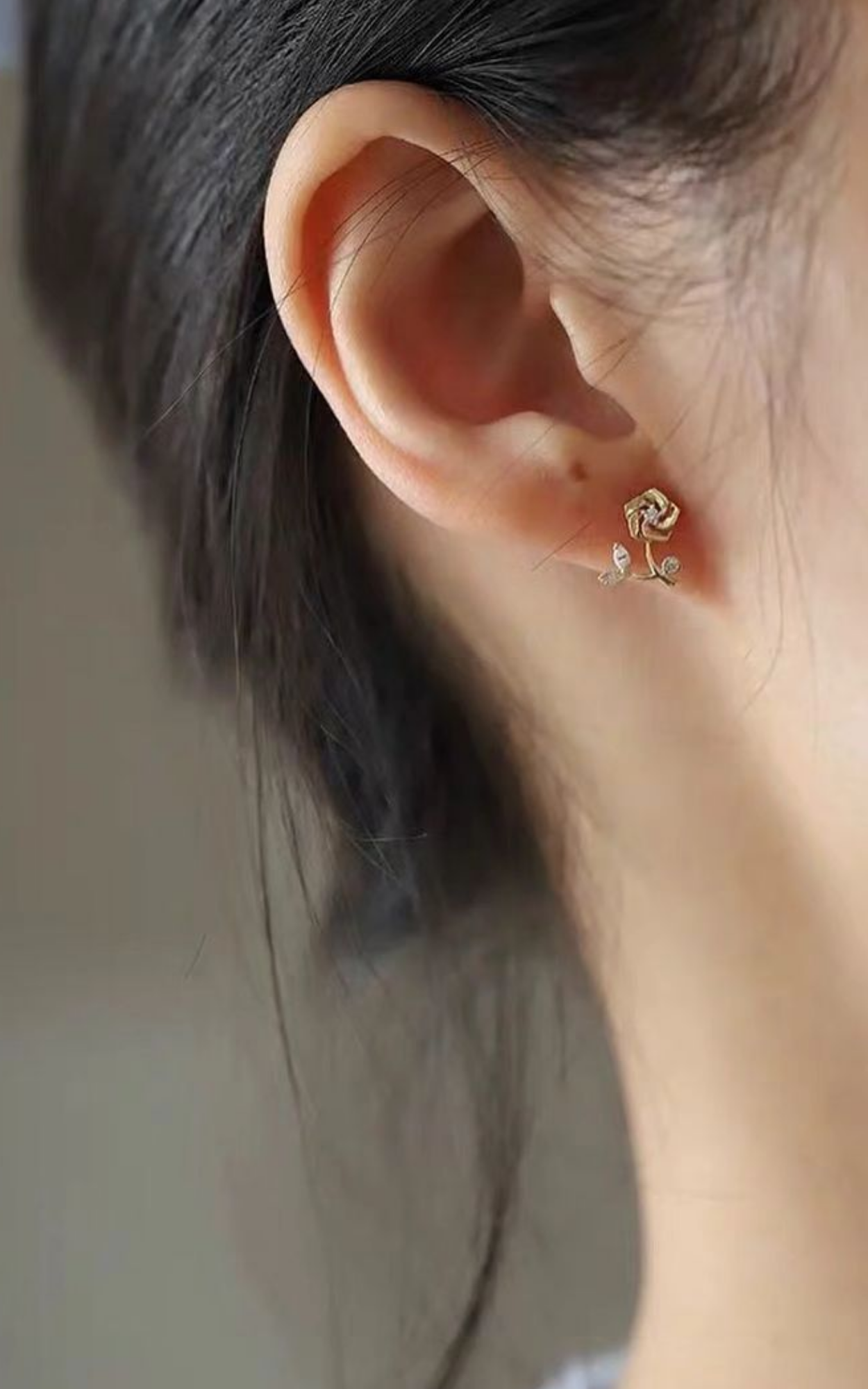 Dainty Rose Earrings