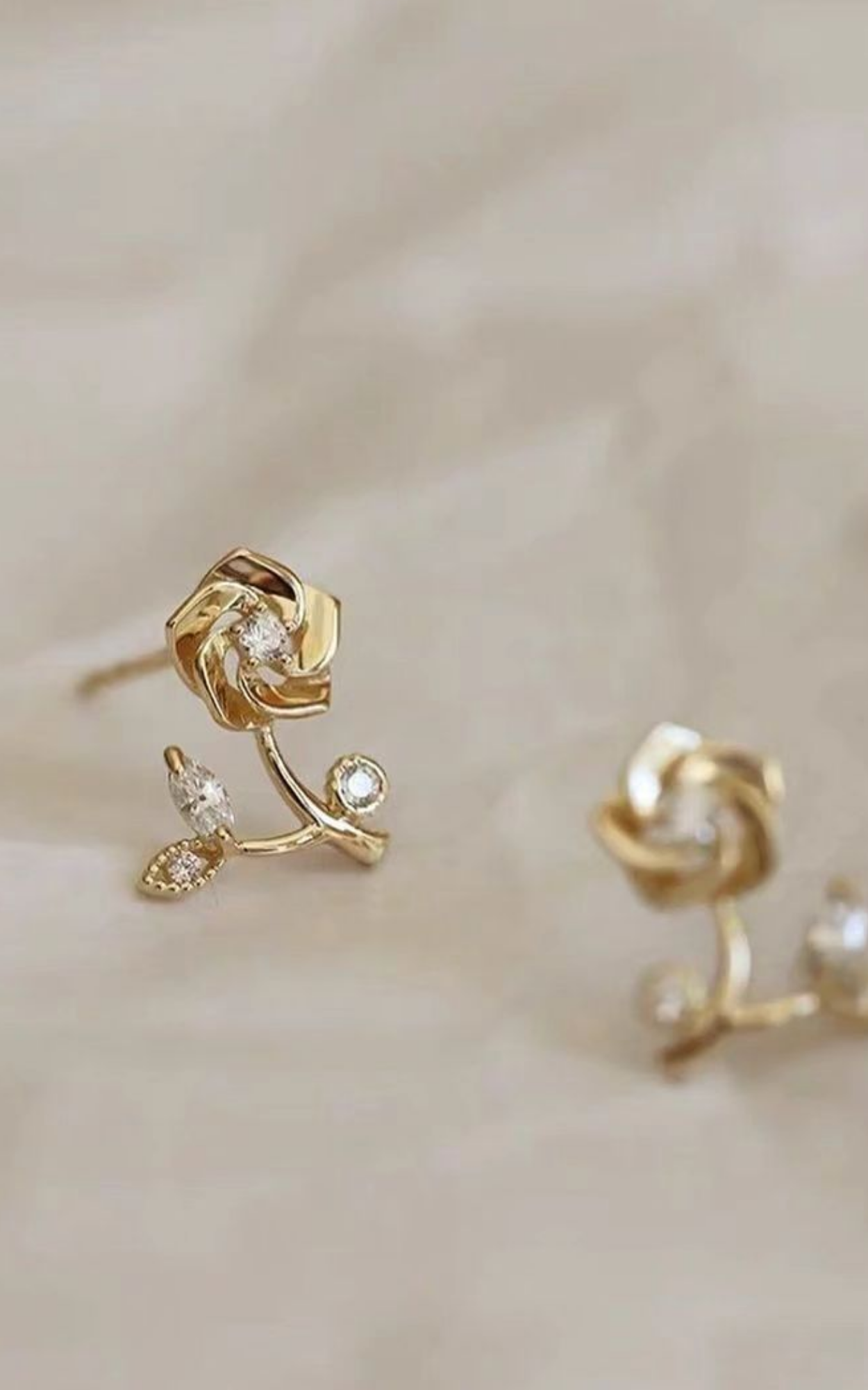 Dainty Rose Earrings