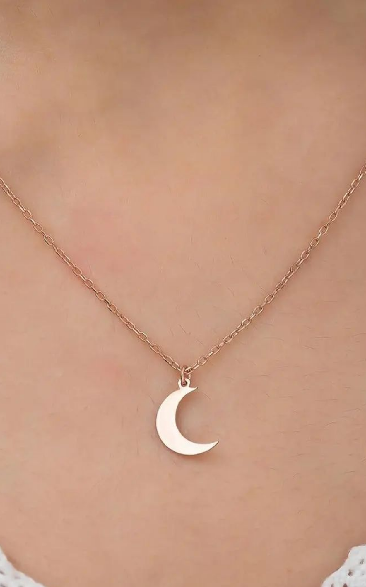 Plain Half Moon Necklace