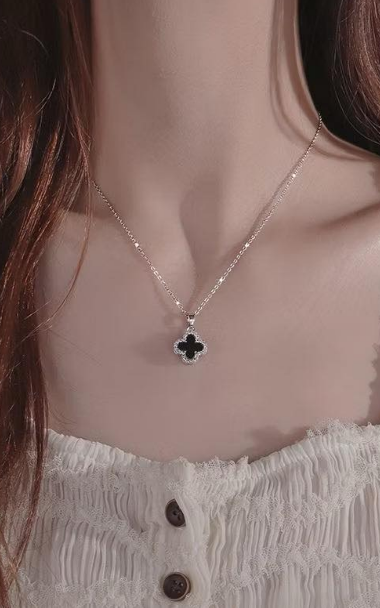 Black & White Alhambra Necklace