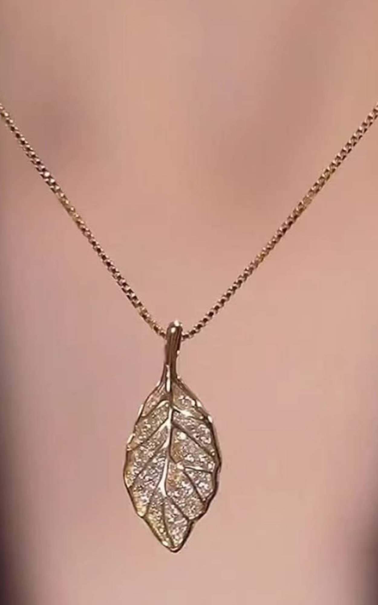 Diamond Leaf Necklace