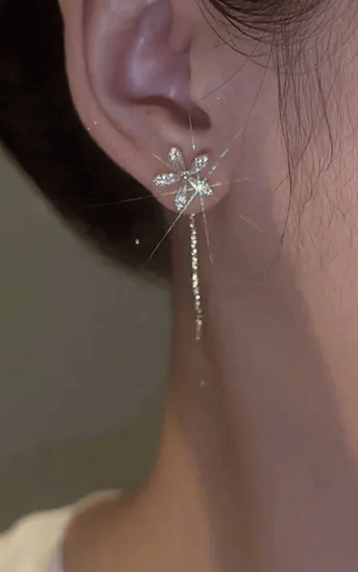 Flower Chain Earring