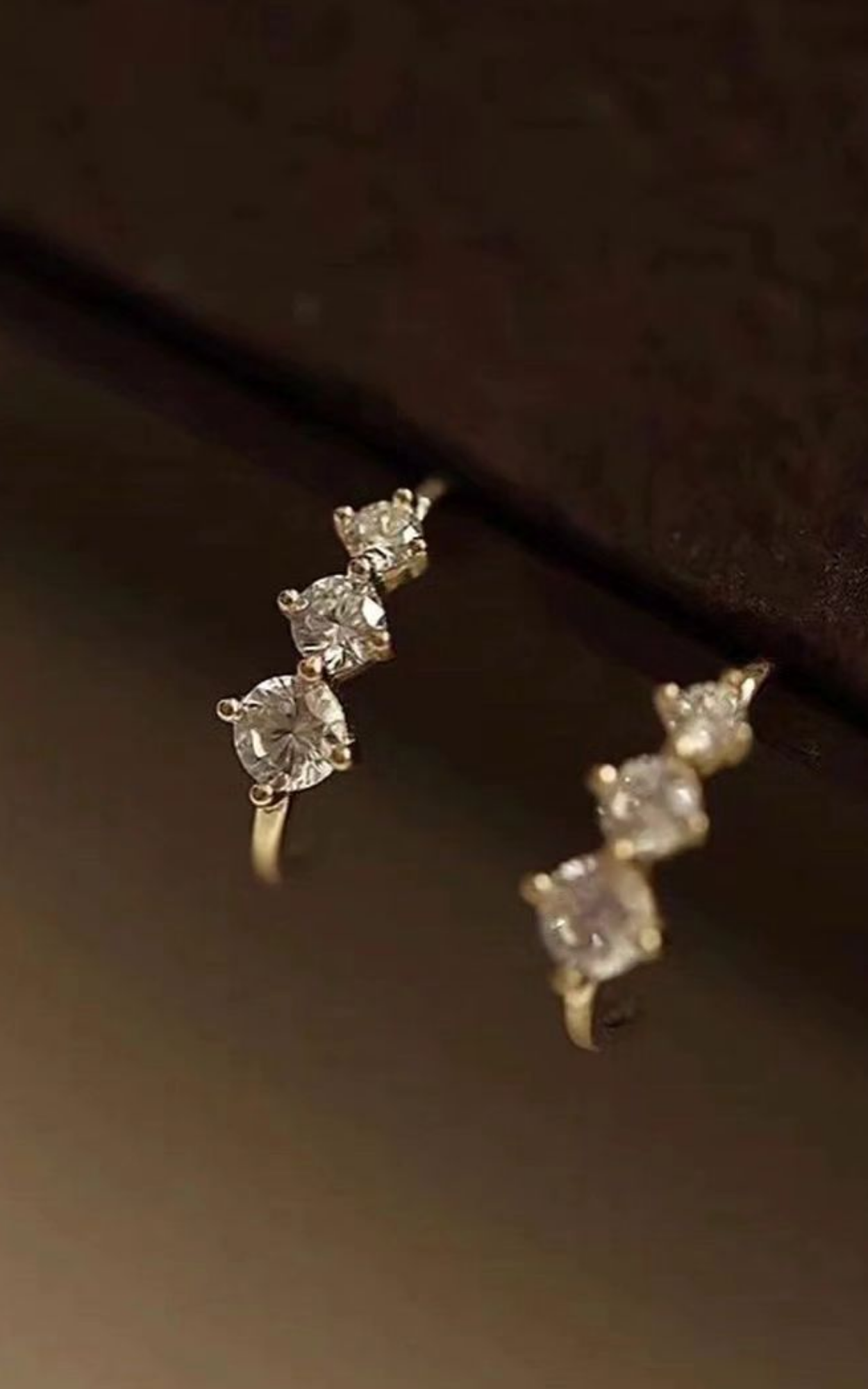 3 Mini diamond Earrings