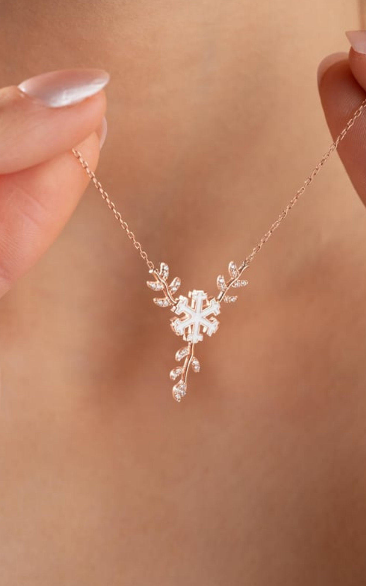 Leafy Snowflake Necklace