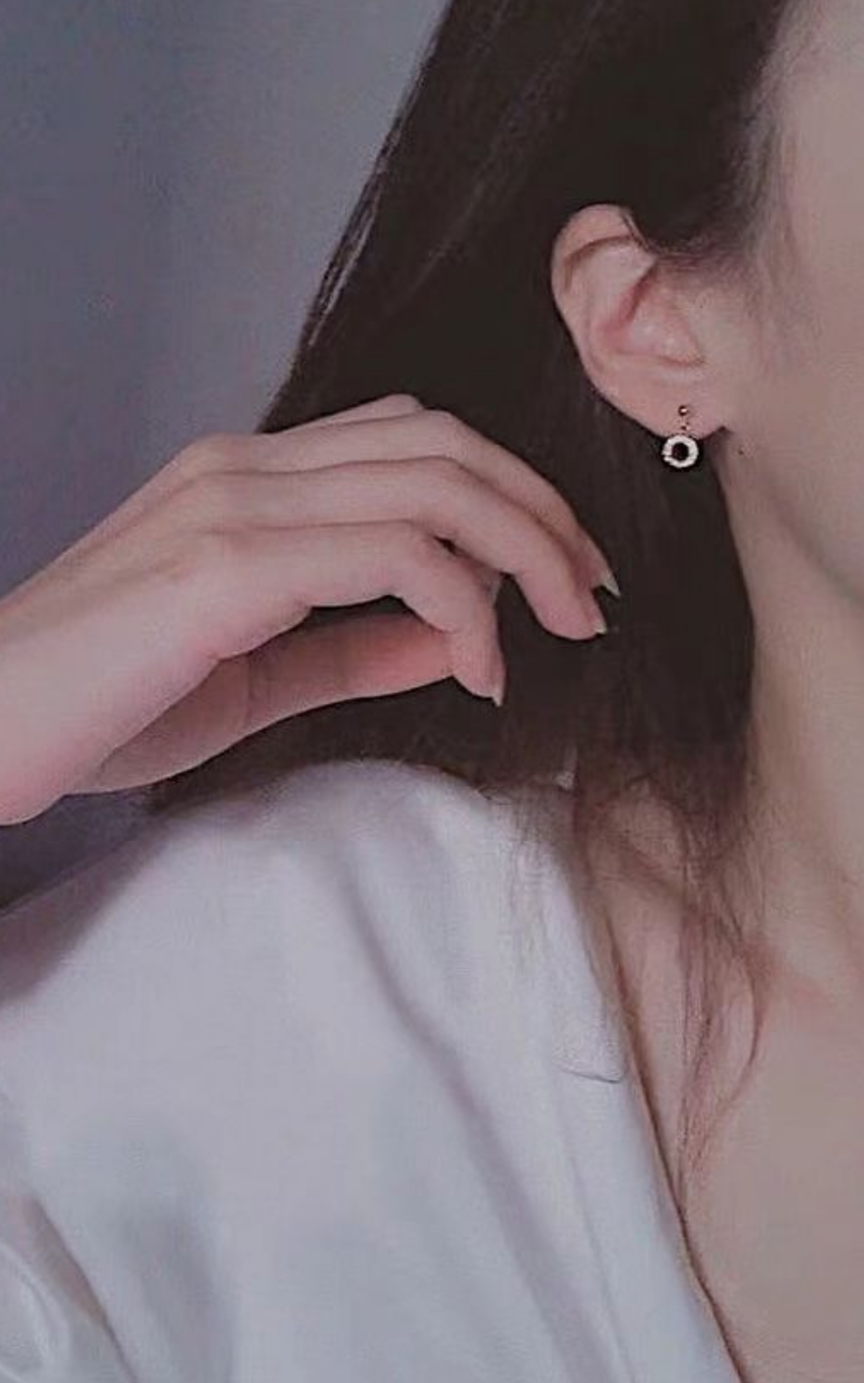 Diamond Round drop Earrings