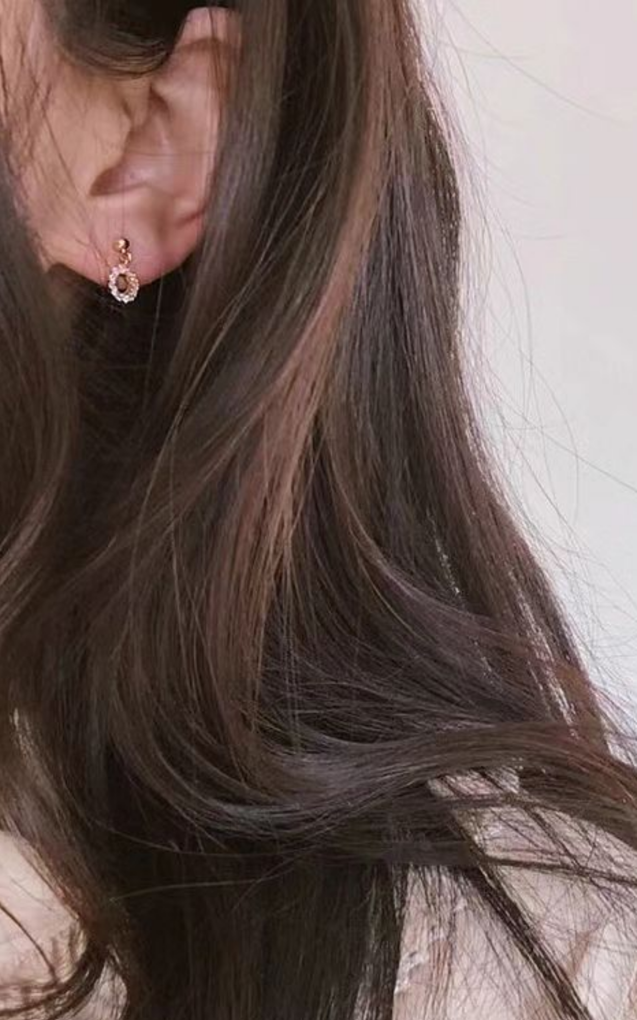 Diamond Round drop Earrings