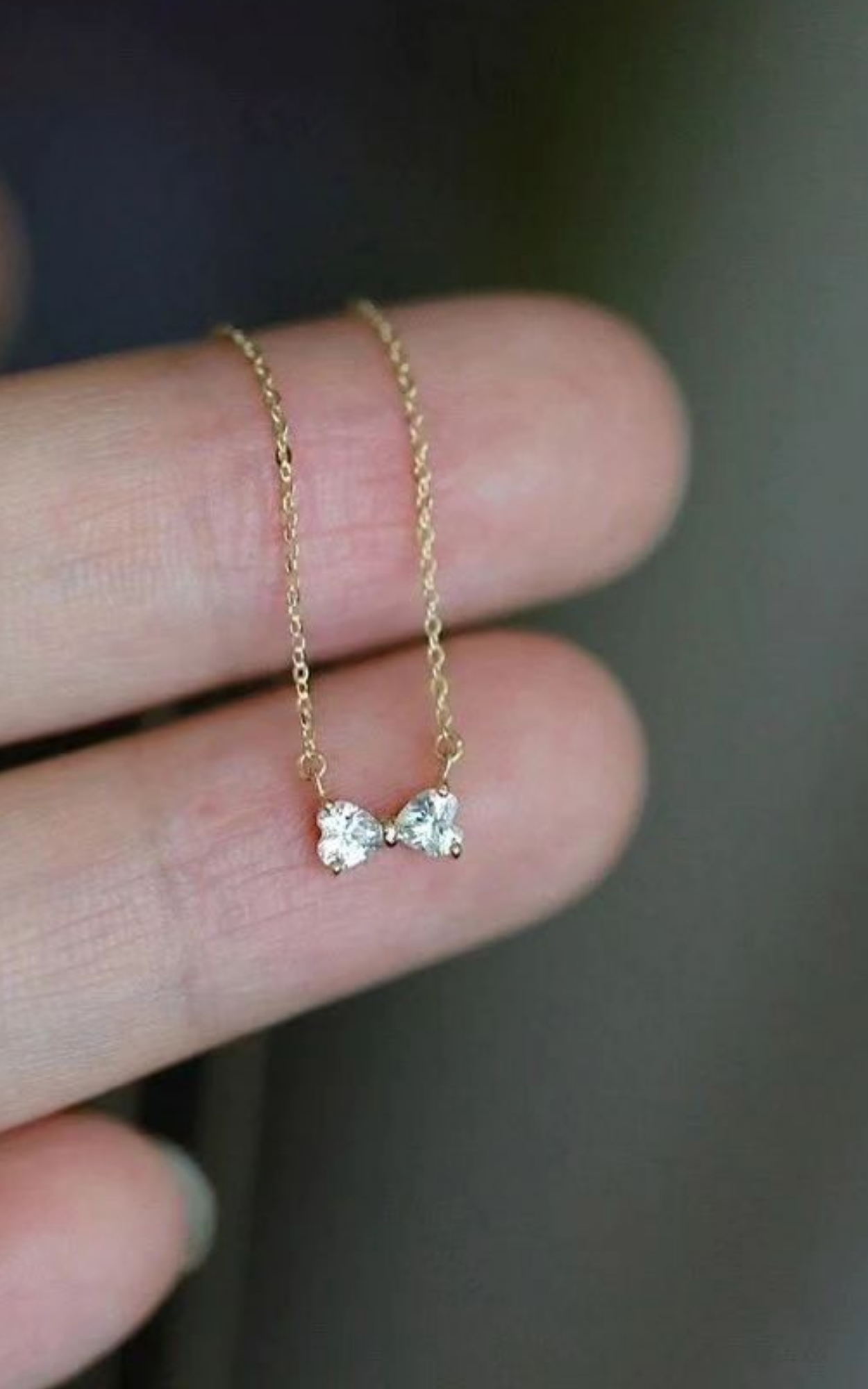 Dainty Bow Necklace