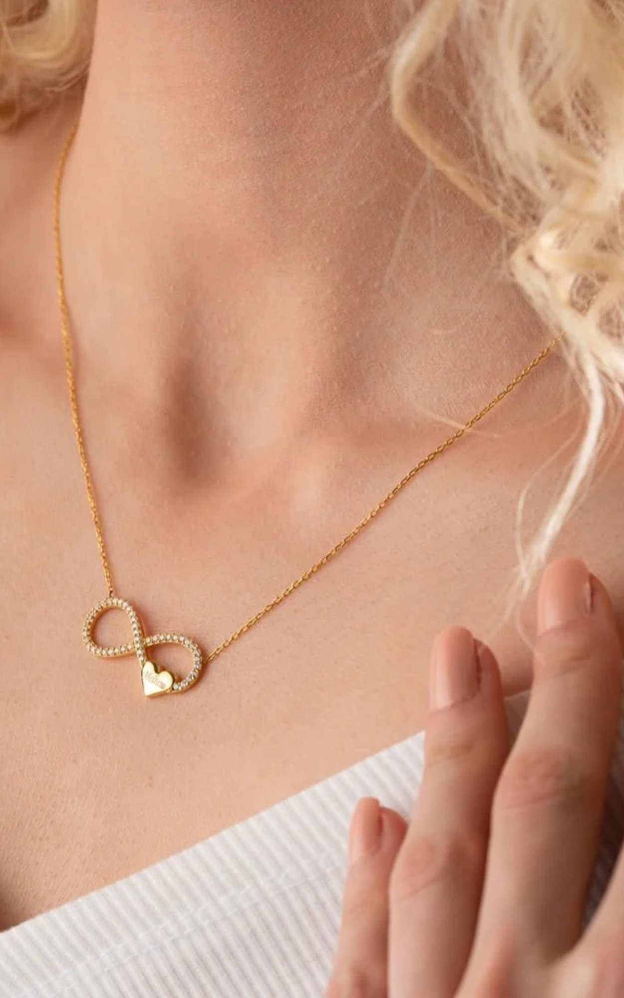 Custom Engraved Infinity Necklace