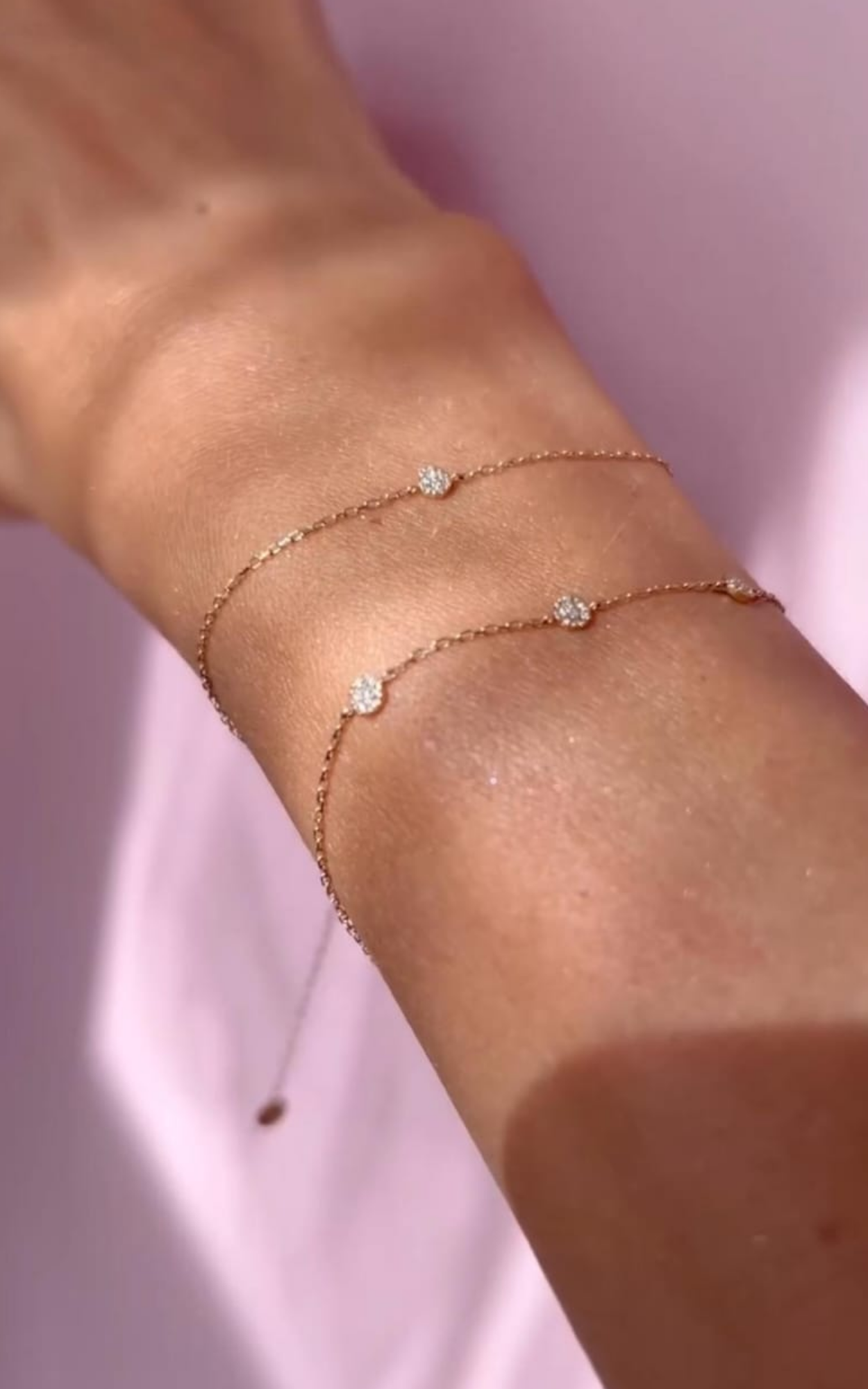 3 round diamond bracelet