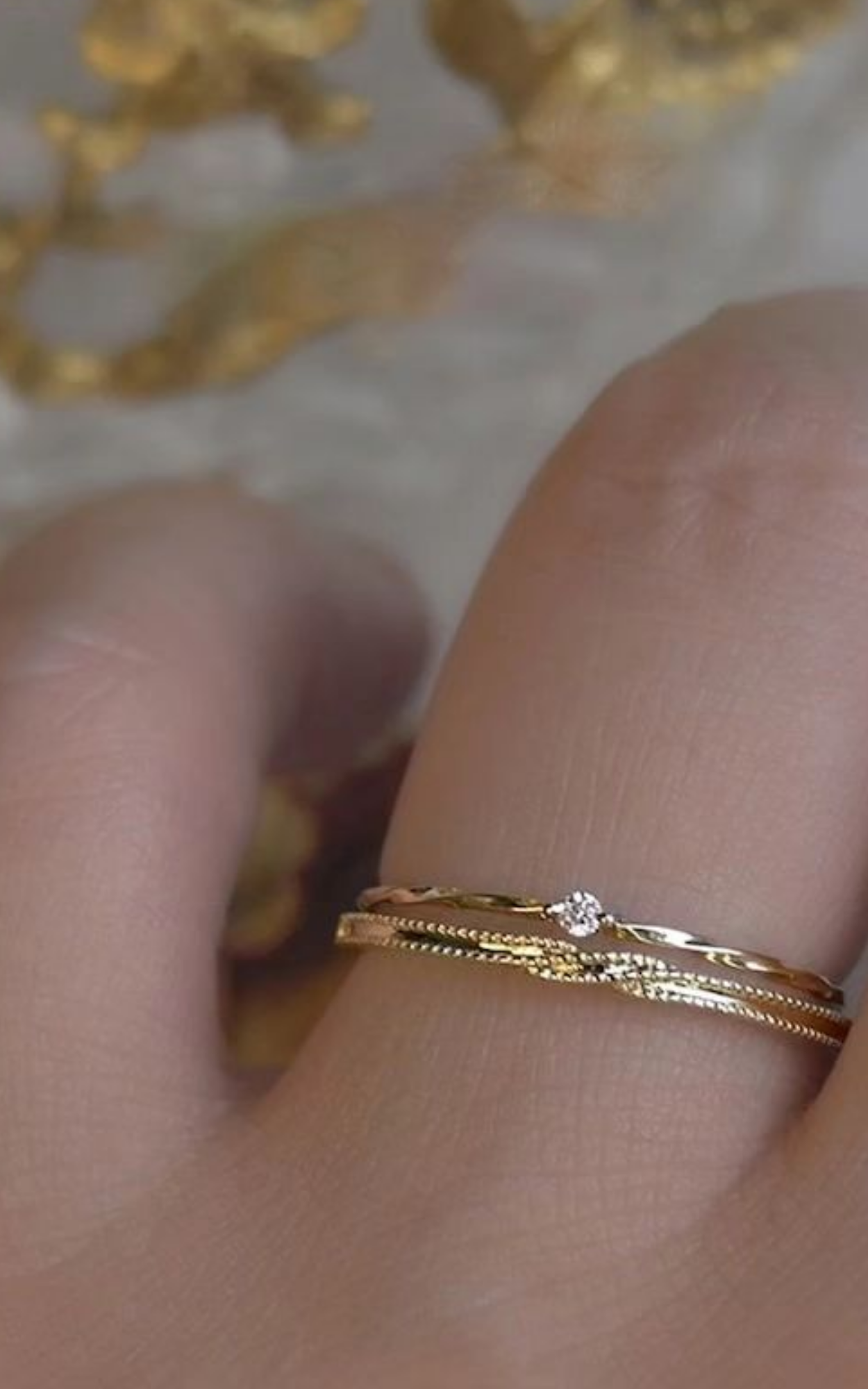 Twisted Solitaire Ring