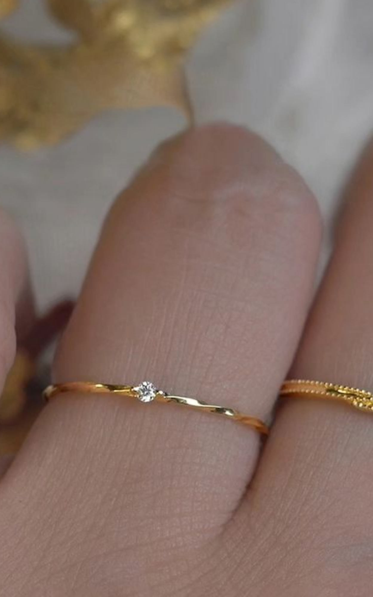 Twisted Solitaire Ring