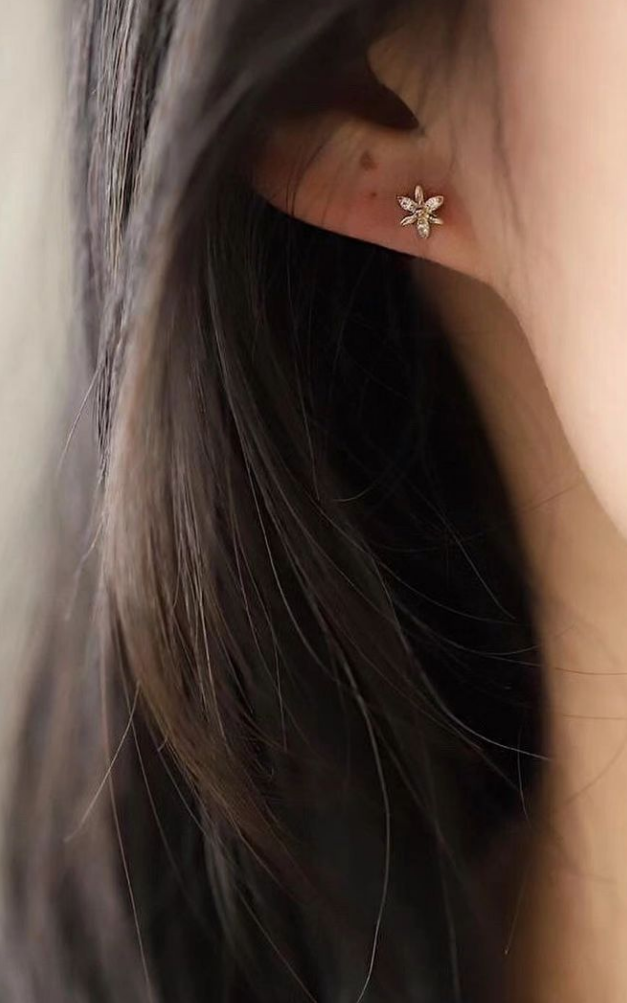 Mini diamond Star Earrings (2 pairs)