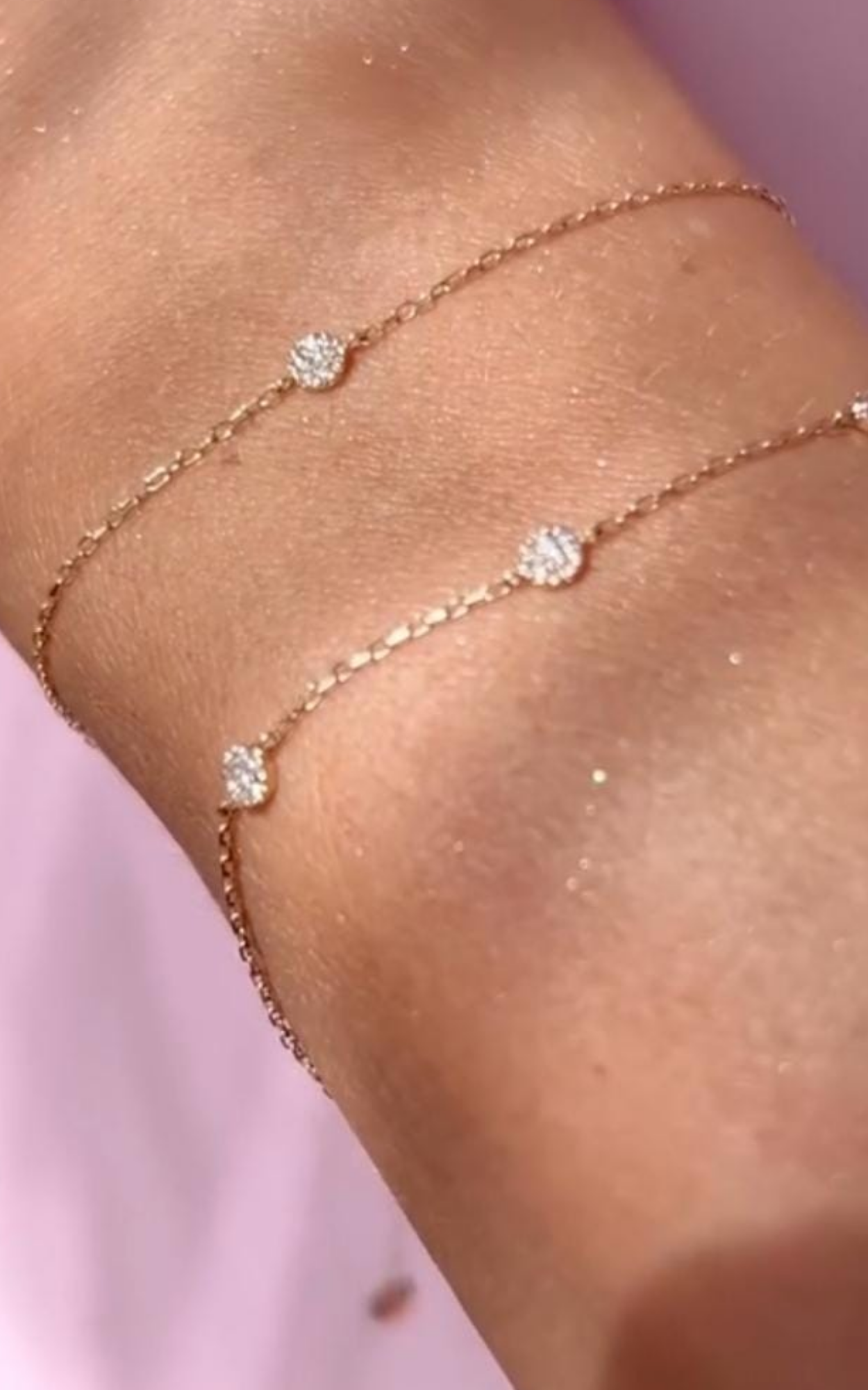 3 round diamond bracelet