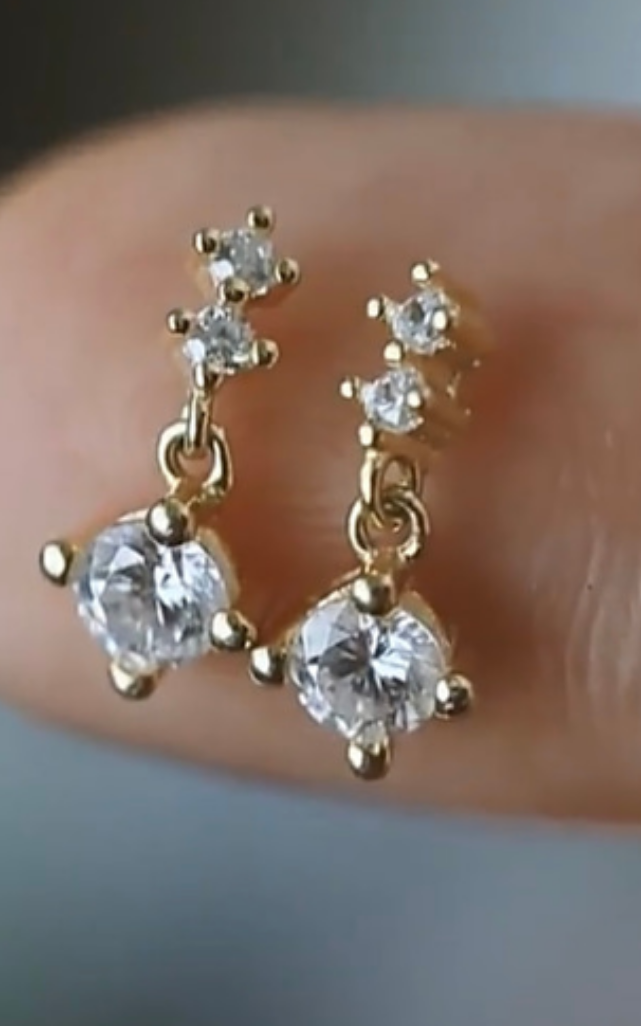 Diamond drop earrings