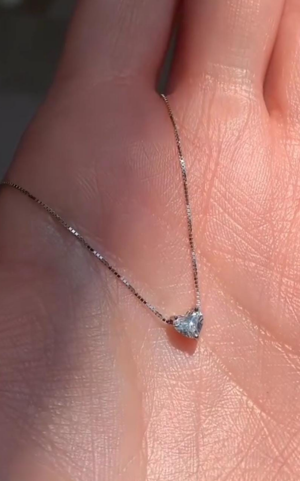 Solitaire Mini Heart Necklace