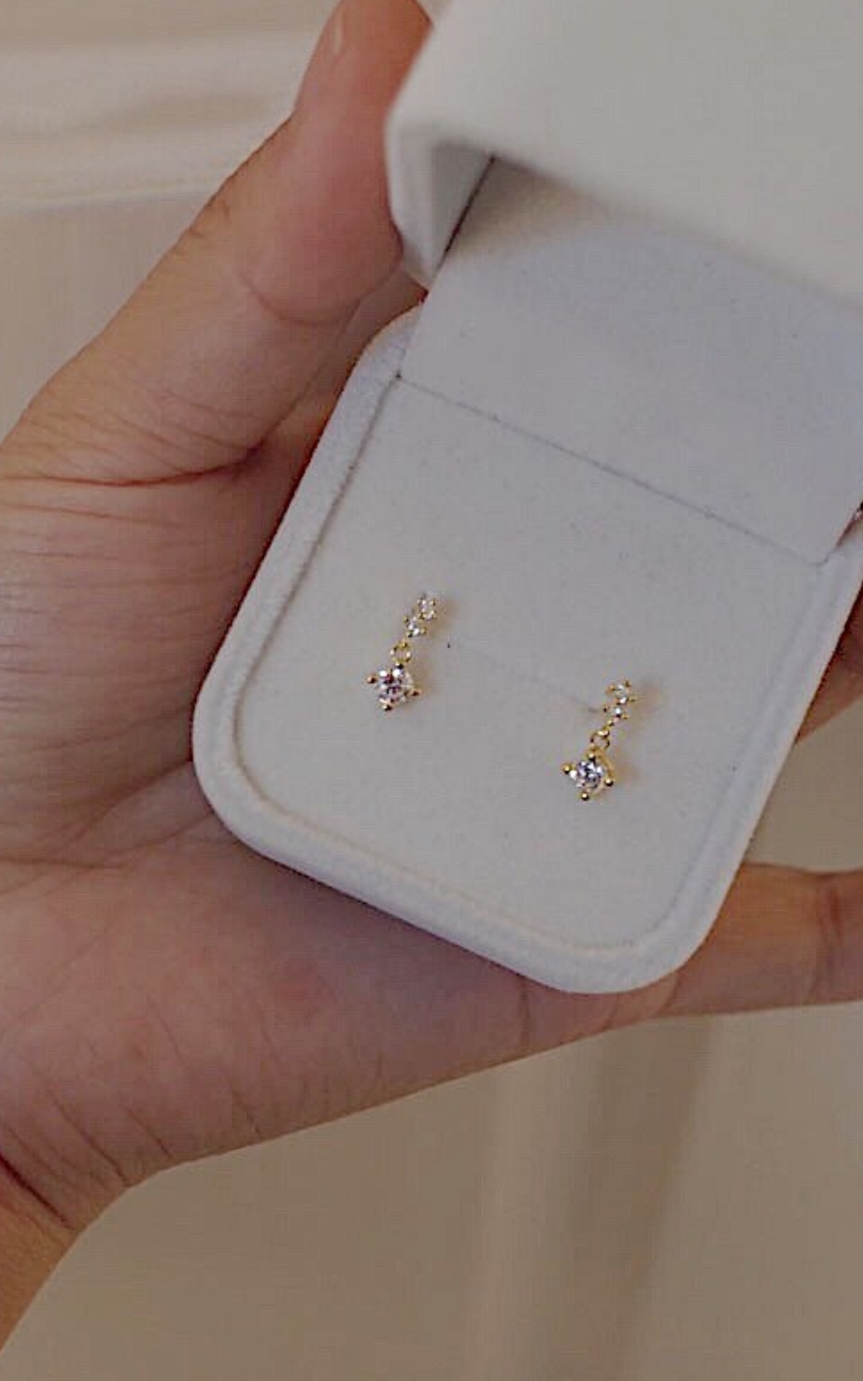 Diamond drop earrings