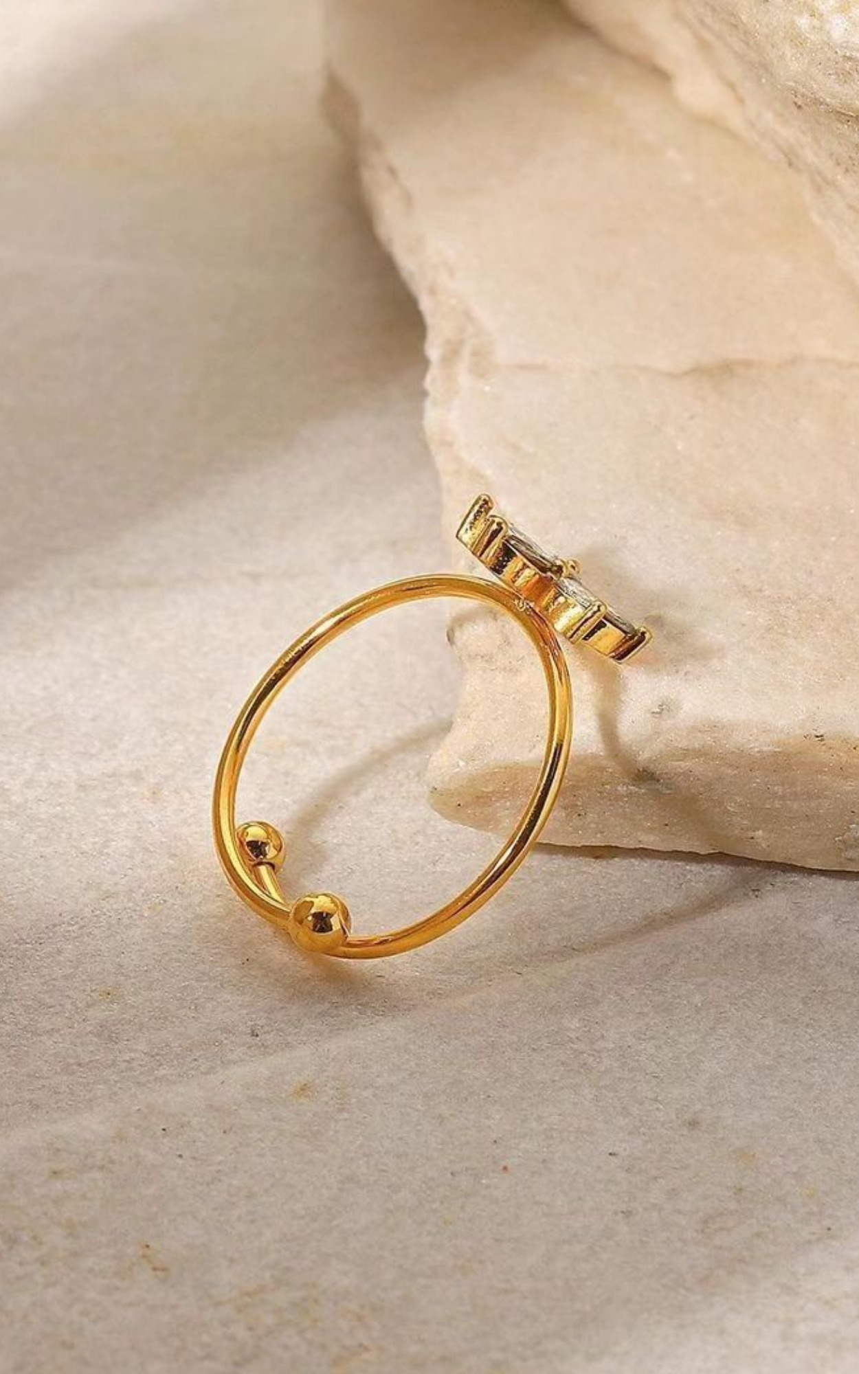 Marquise Flower Adjustable Ring