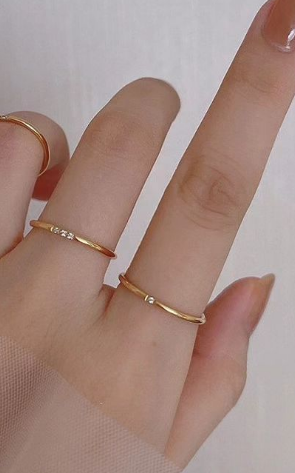 Single Diamond Band Ring