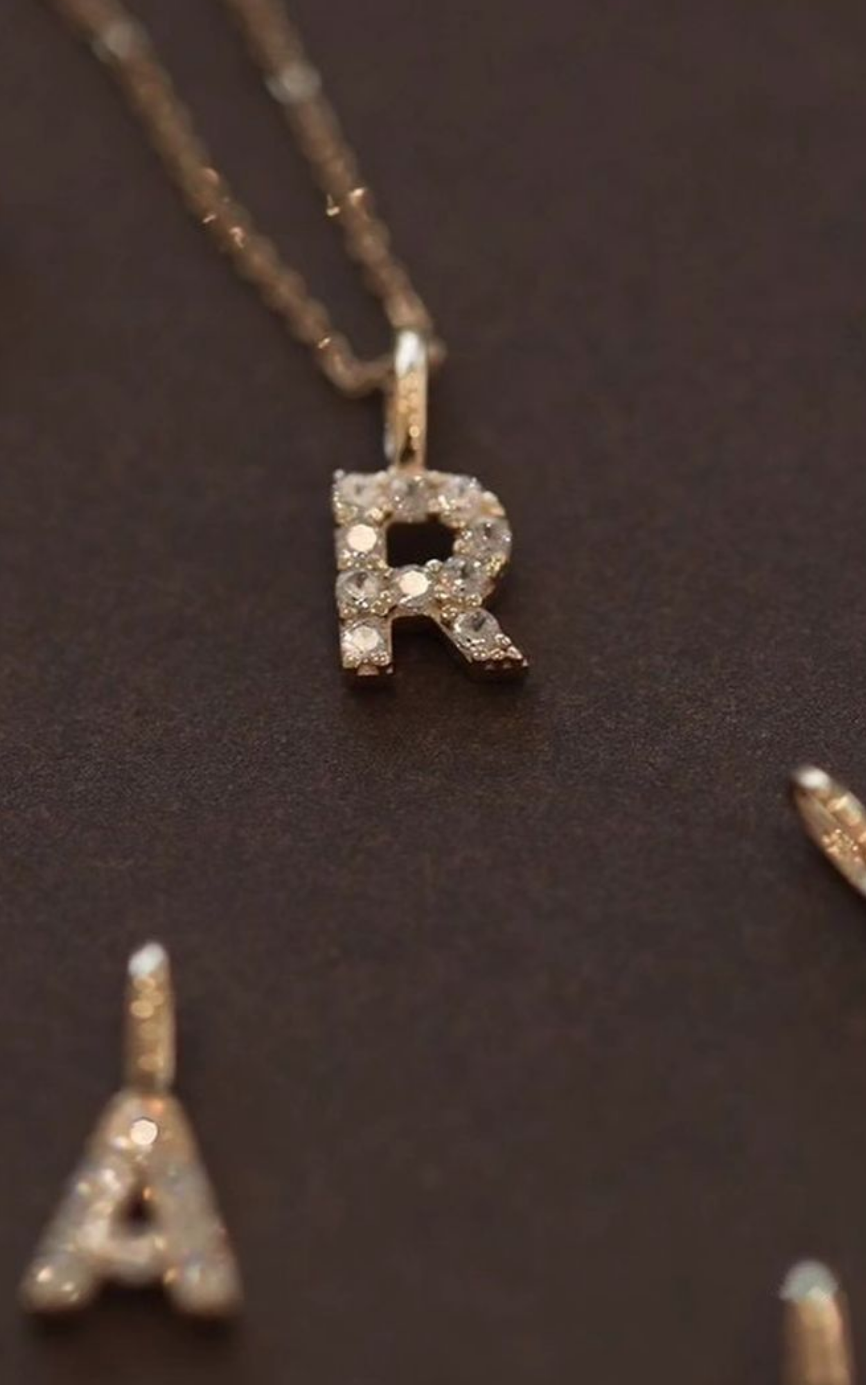 Mini Diamond Initial Necklace