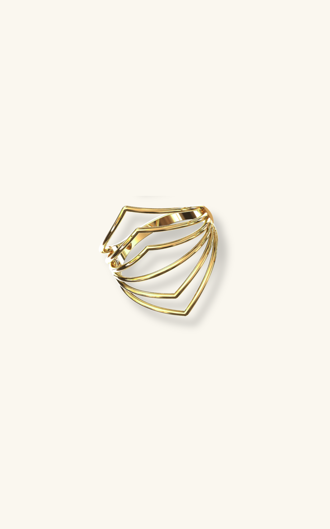 Abstract Interlock Ring