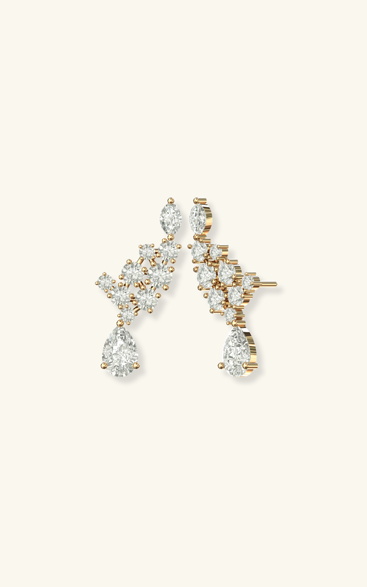 Asymmetrical Dangling Earrings