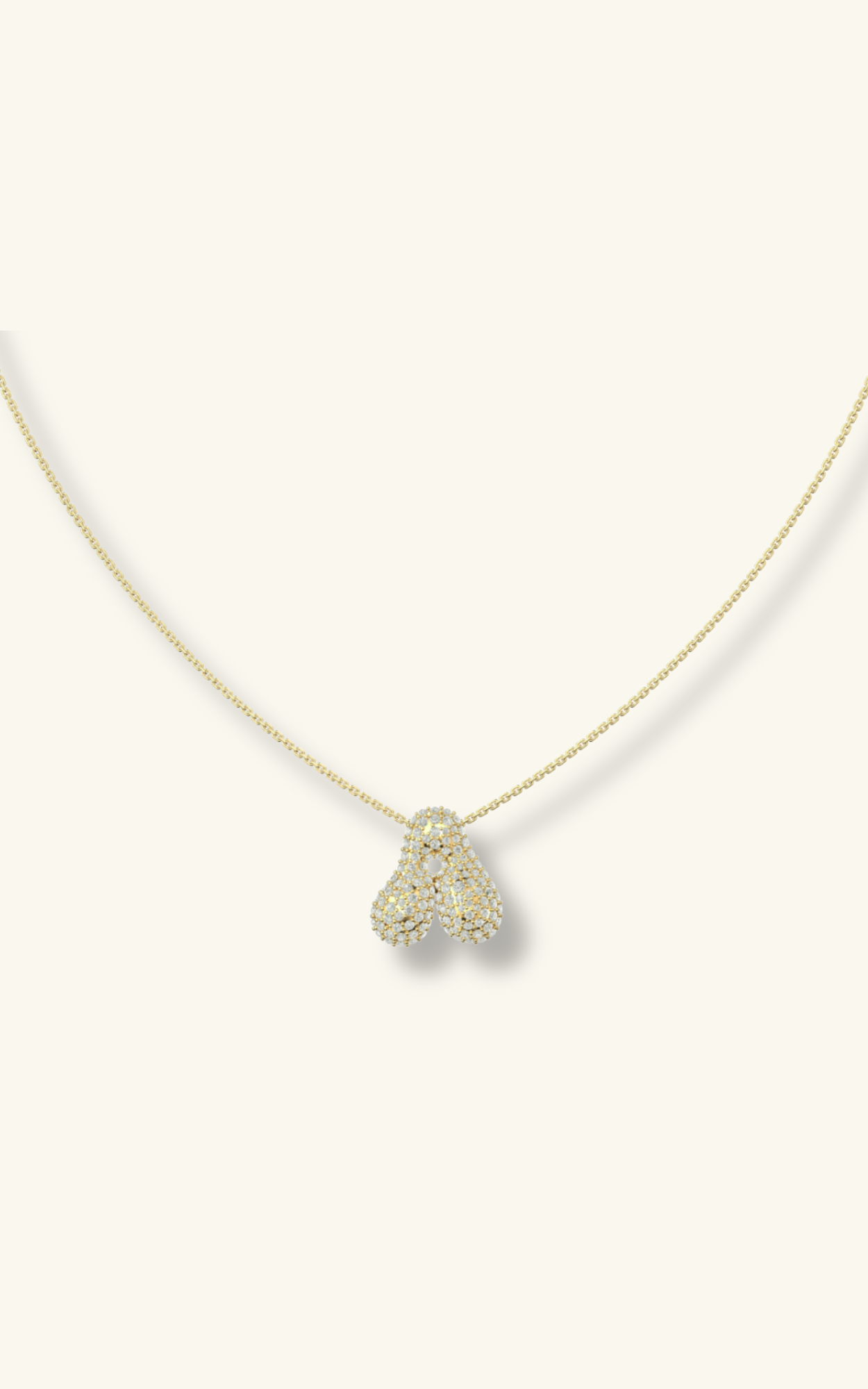 Bubble Letter A Necklace