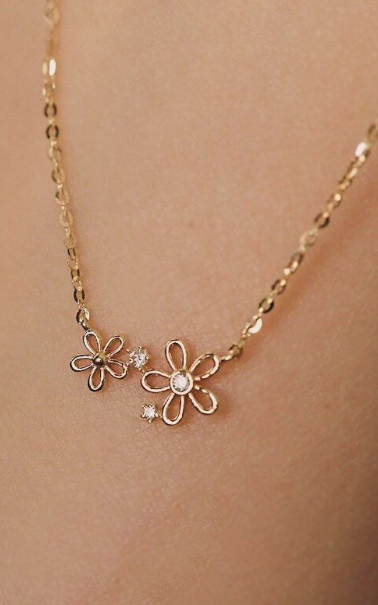 Dual Flower Necklace