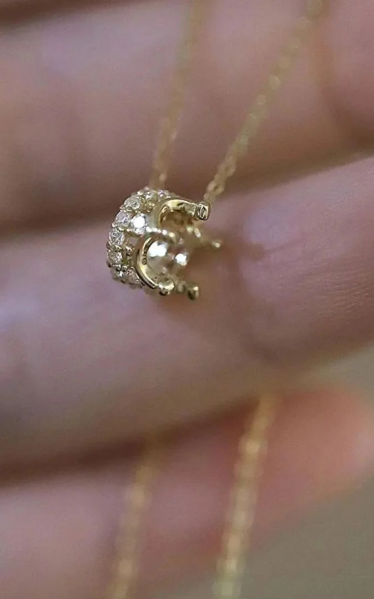 Diamond Crown Necklace