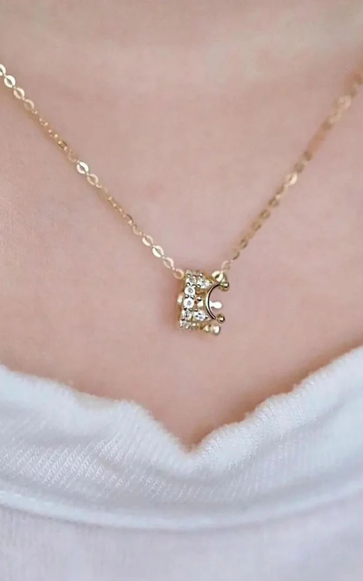 Diamond Crown Necklace