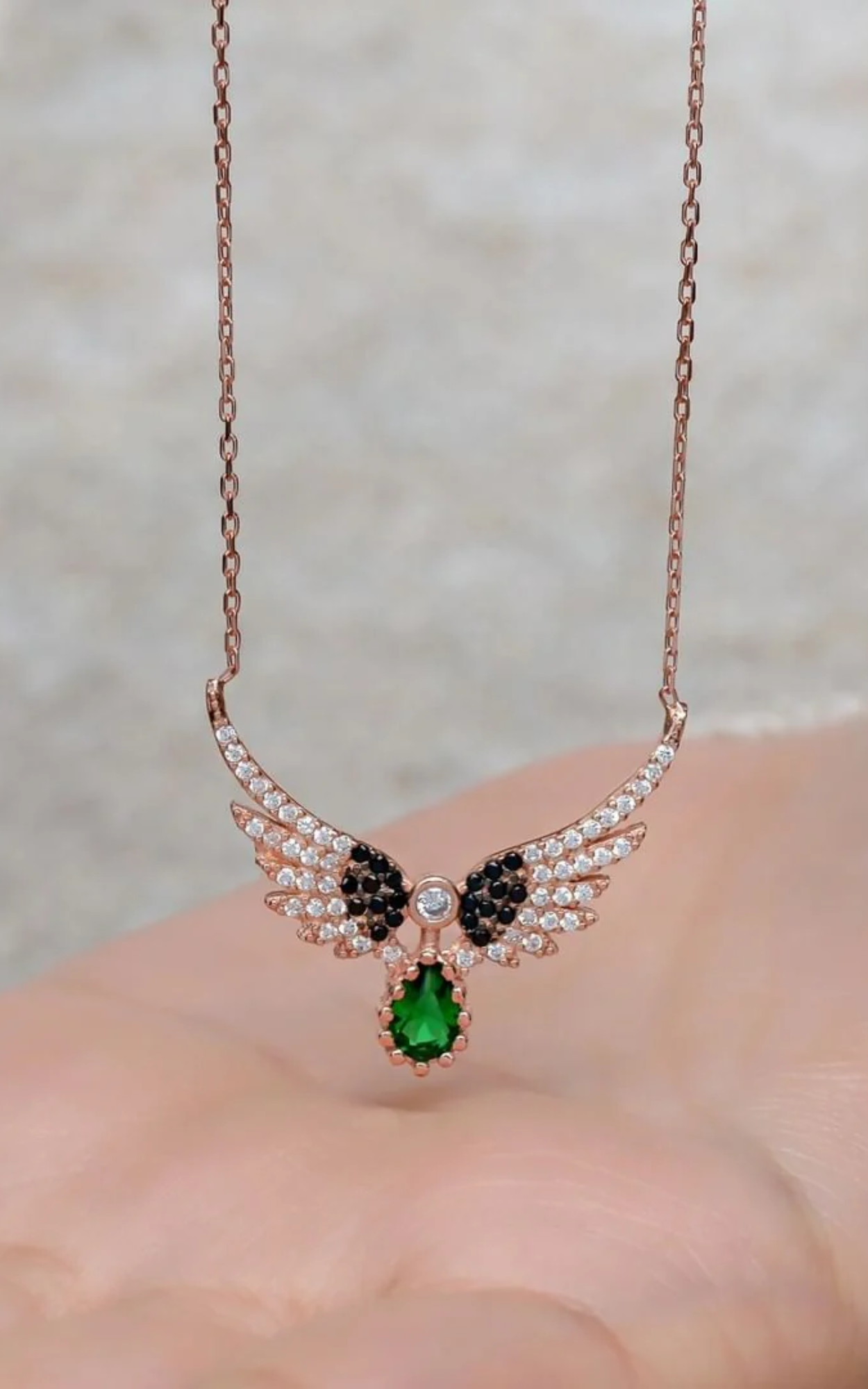 Emerald Wings Necklace