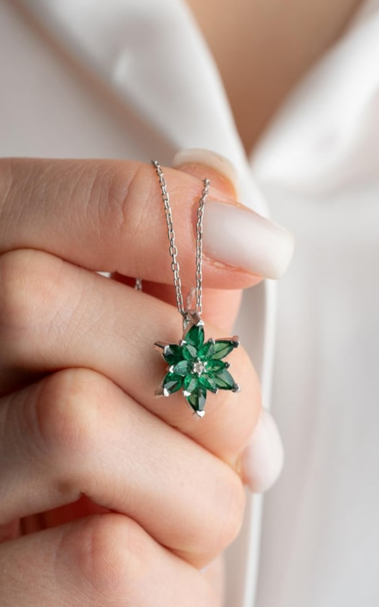 Green Emerald Necklace