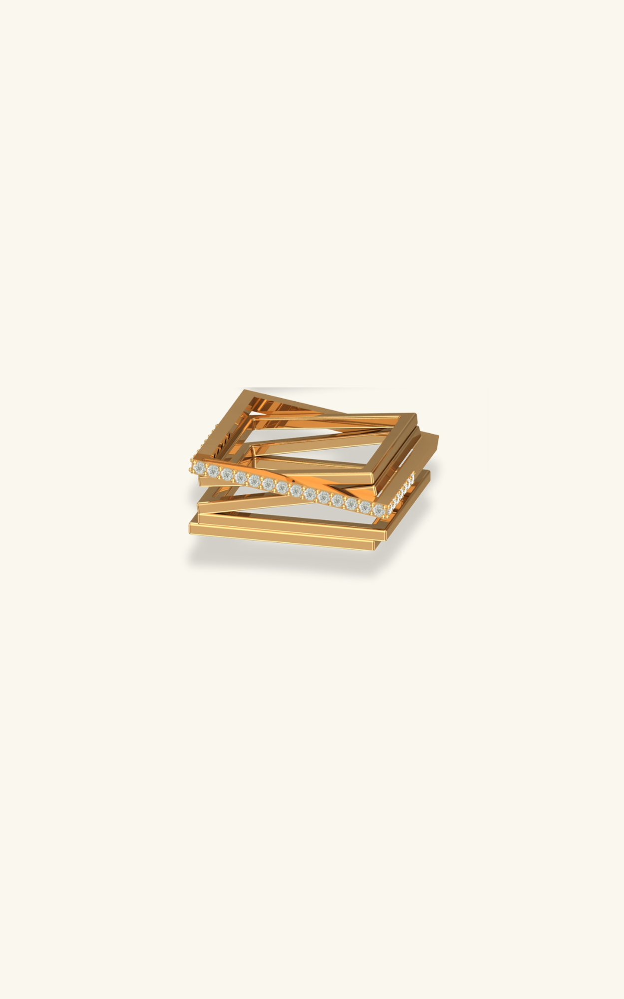 Interlock WIth Diamond Ring