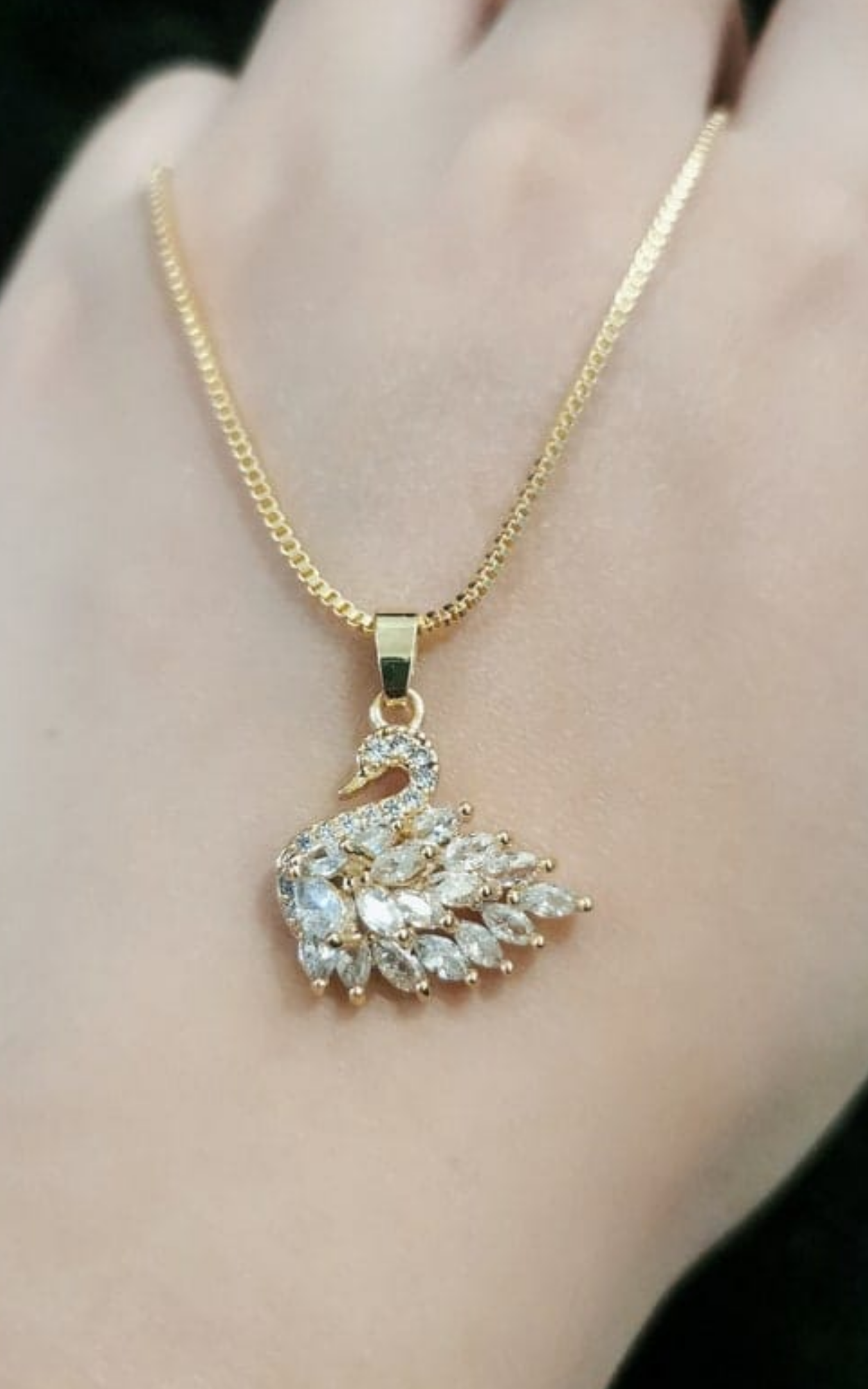 Marquise swan  Necklace