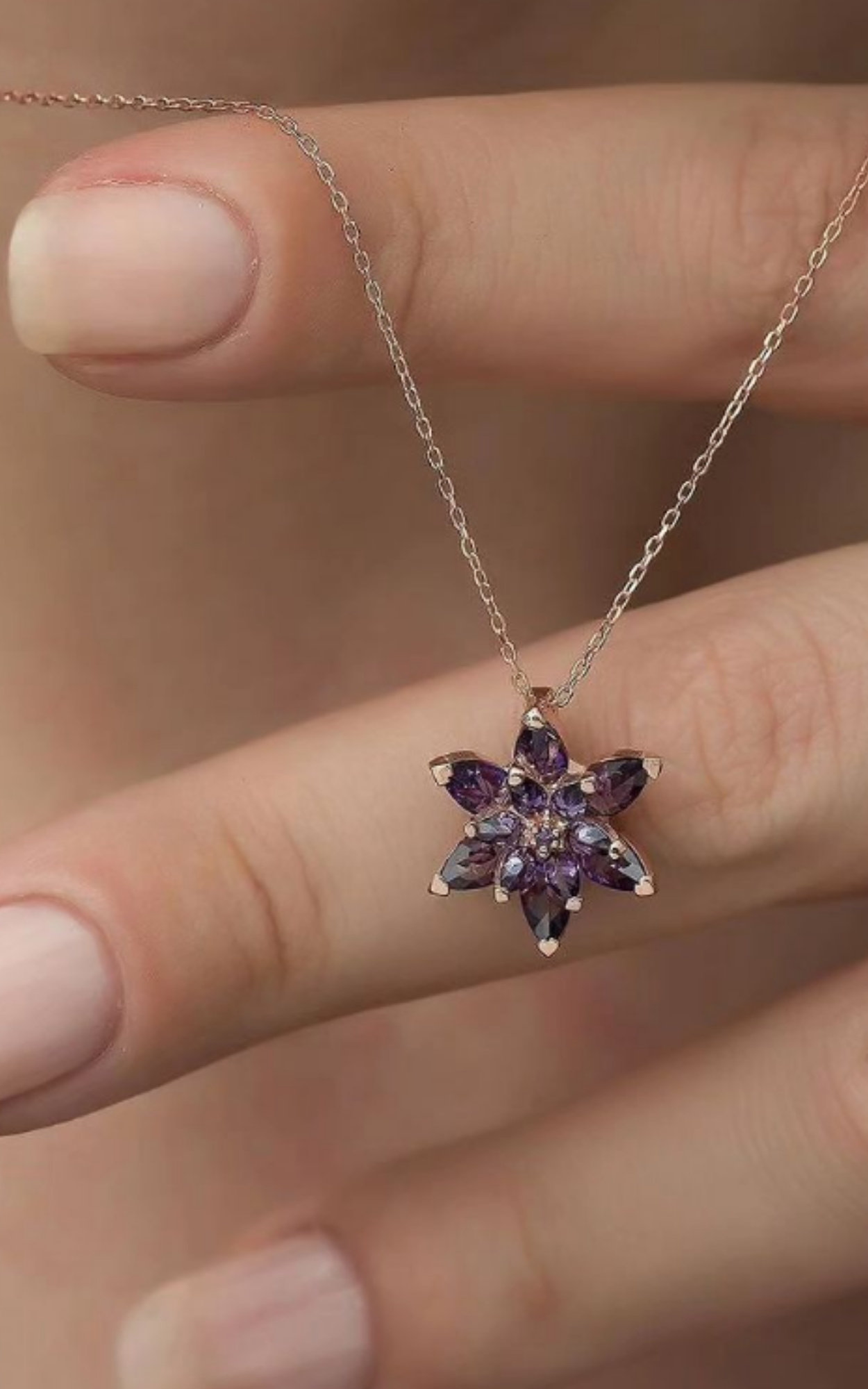 Purple Flower Necklace