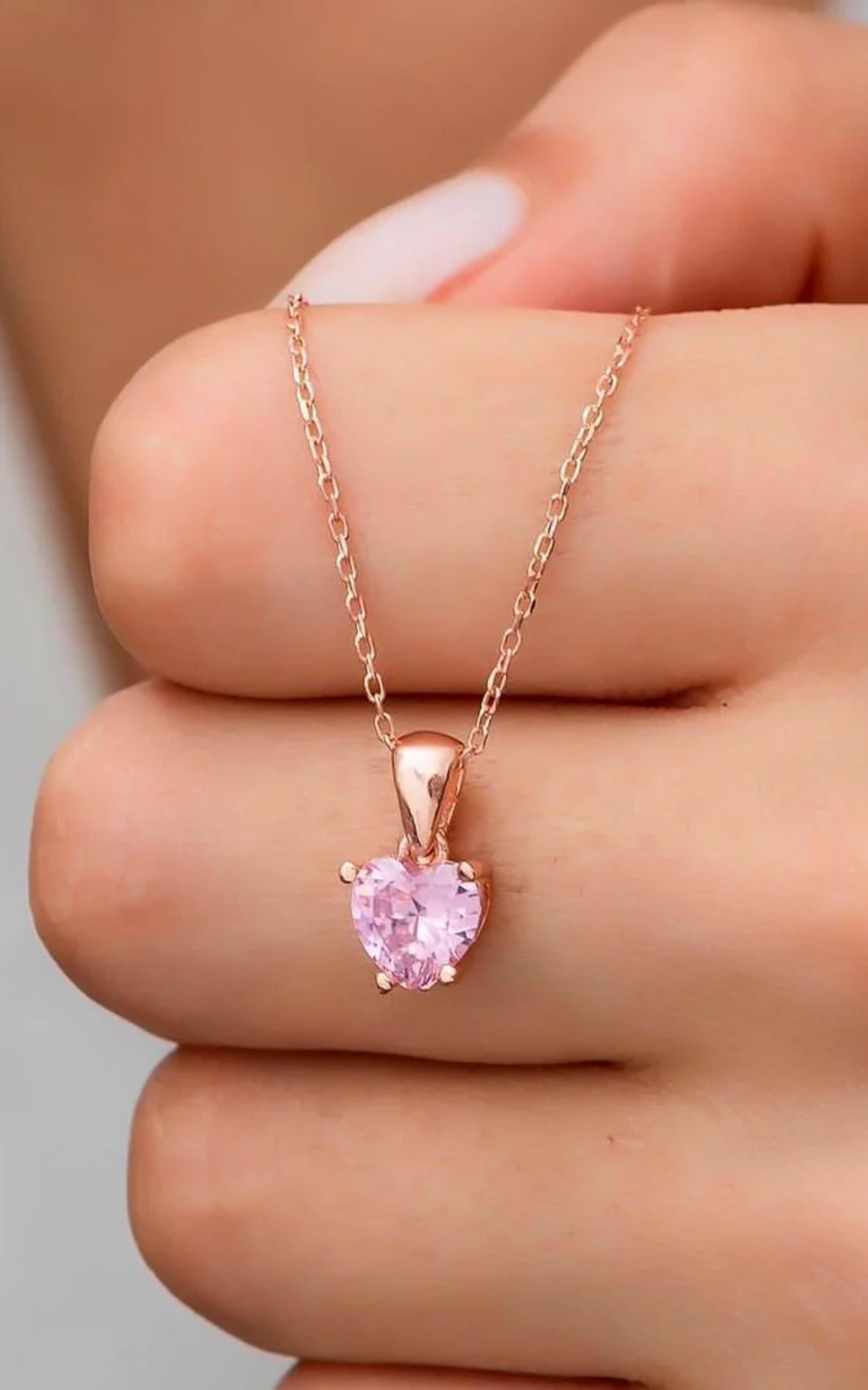 Solitaire Heart Necklace