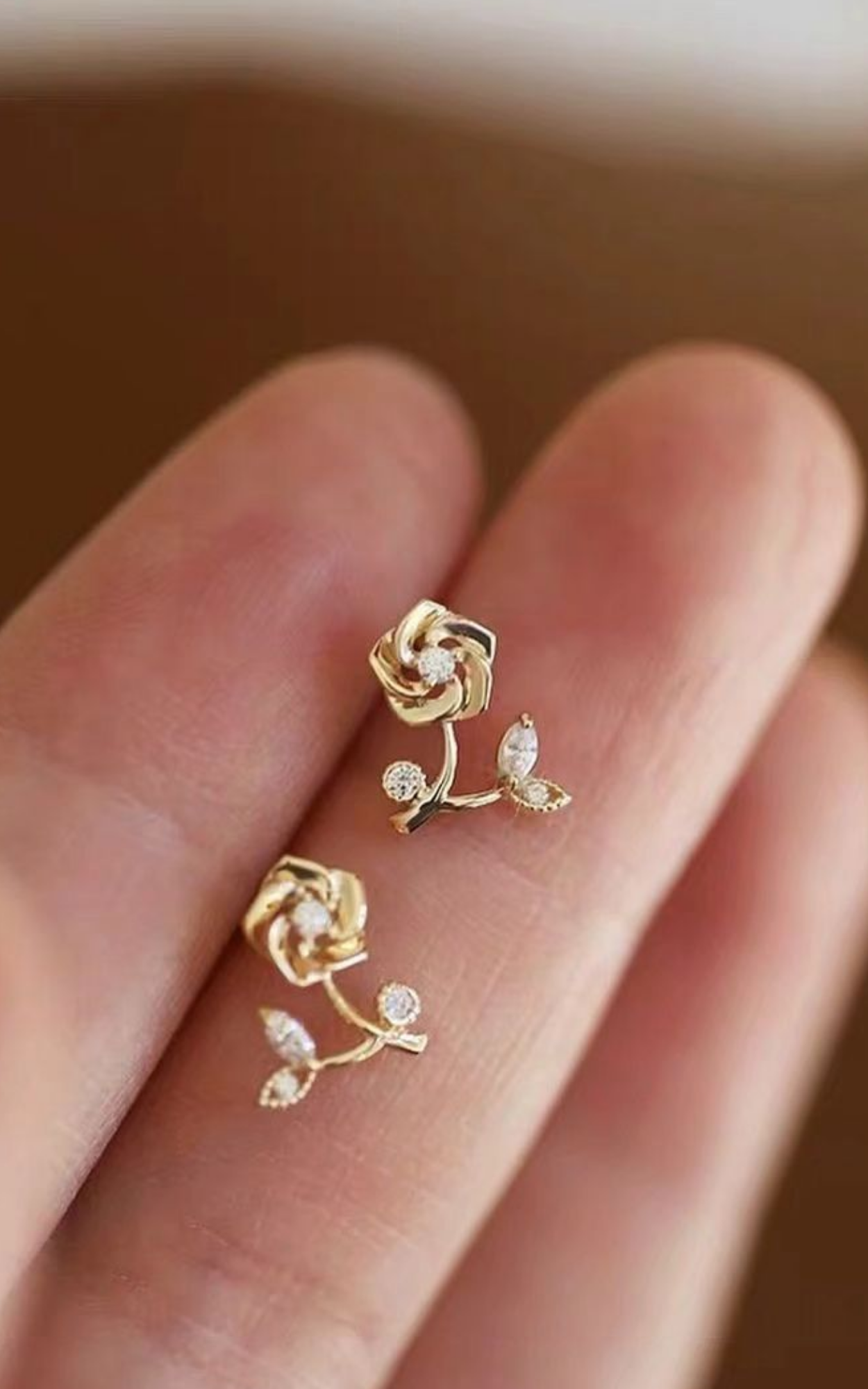 Dainty Rose Earrings