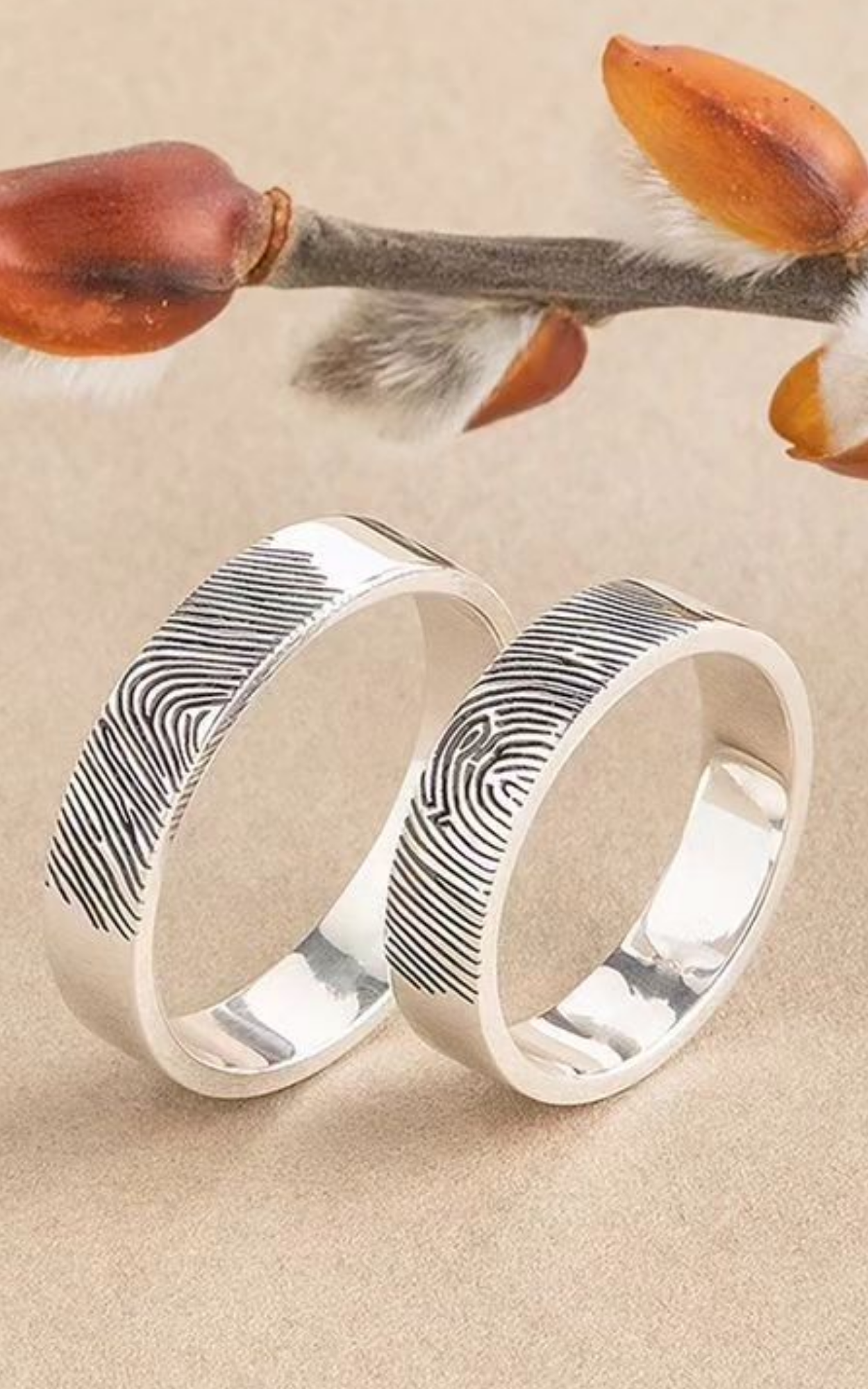 Couple Fingerprint Ring
